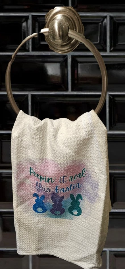 Peepin'  it real this easter towel