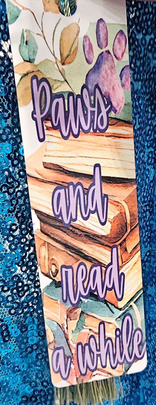 Paws and read awhile bookmark