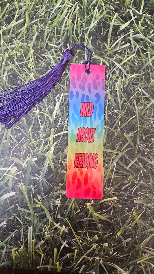 Wild about reading bookmark